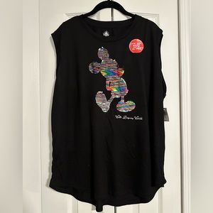 NWT Disney Parks Sequin Muscle Tank Top